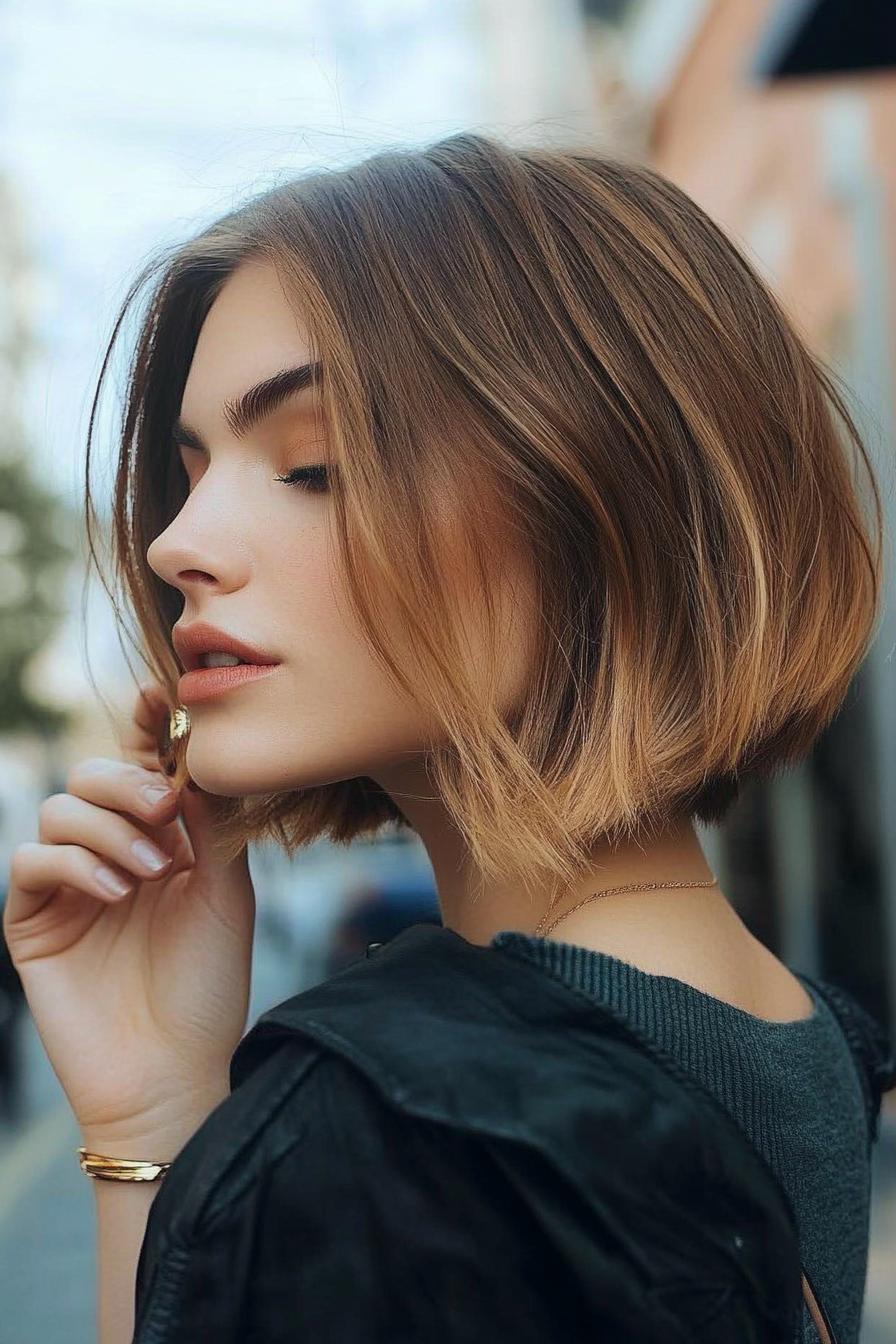 Wavy Layered Bob Style