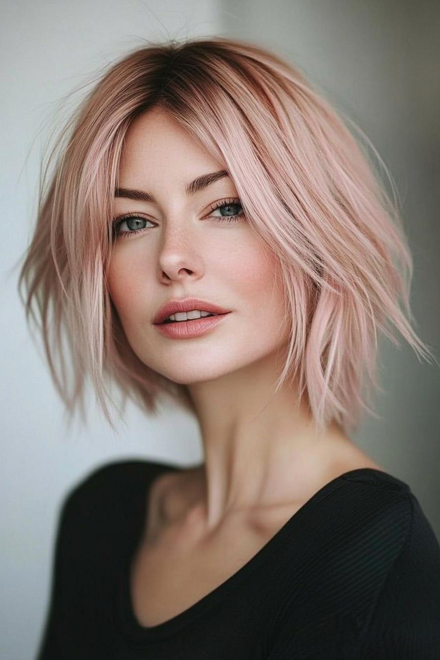 Blush Pink Bob Style