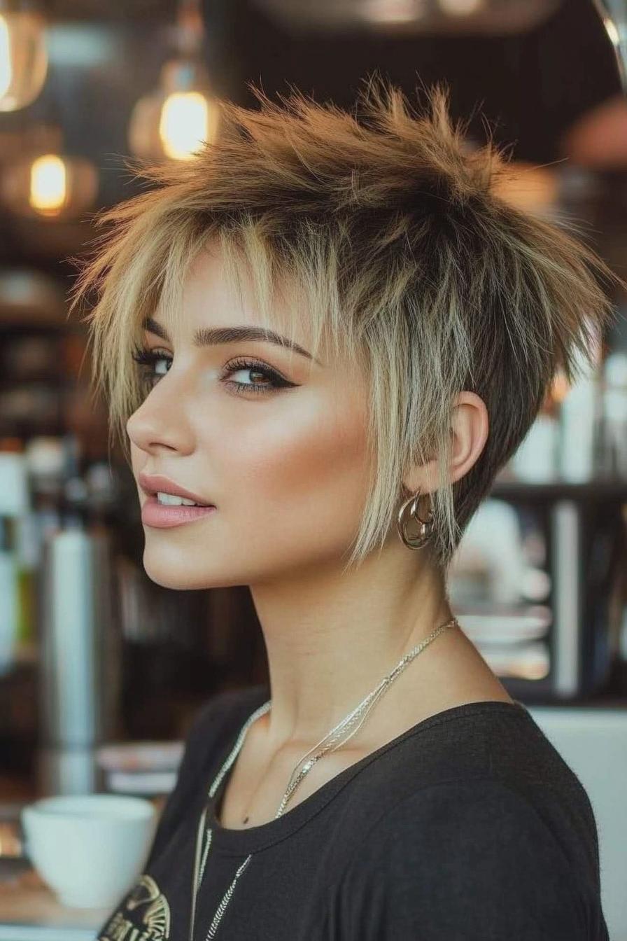 Chic Blonde Textured Pixie