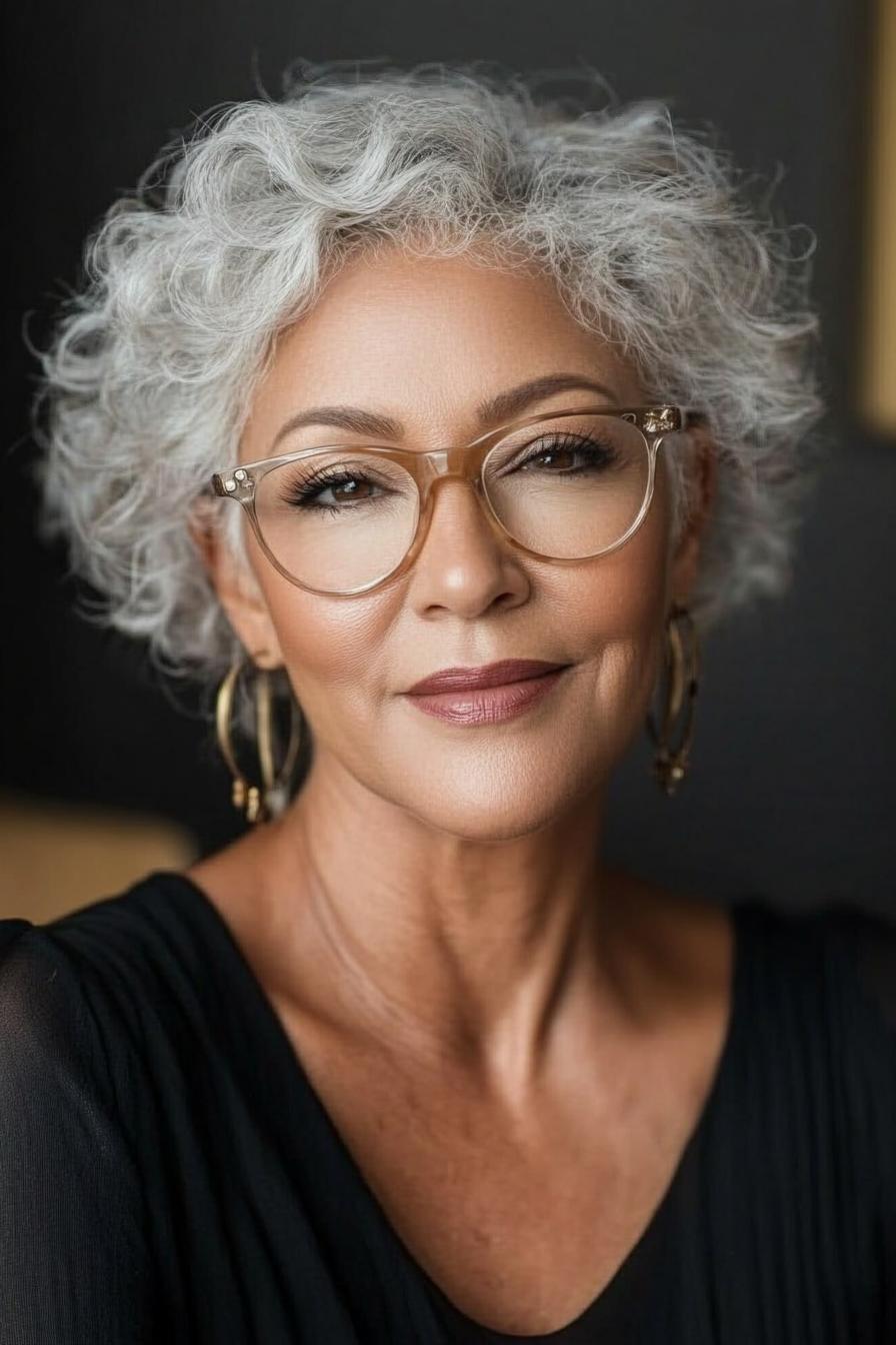 Chic Gray Curls Magic