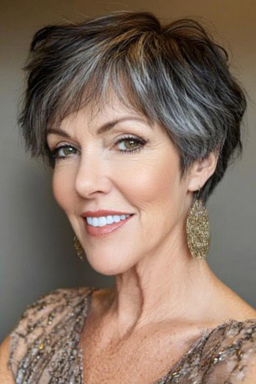 Chic Gray Pixie Style