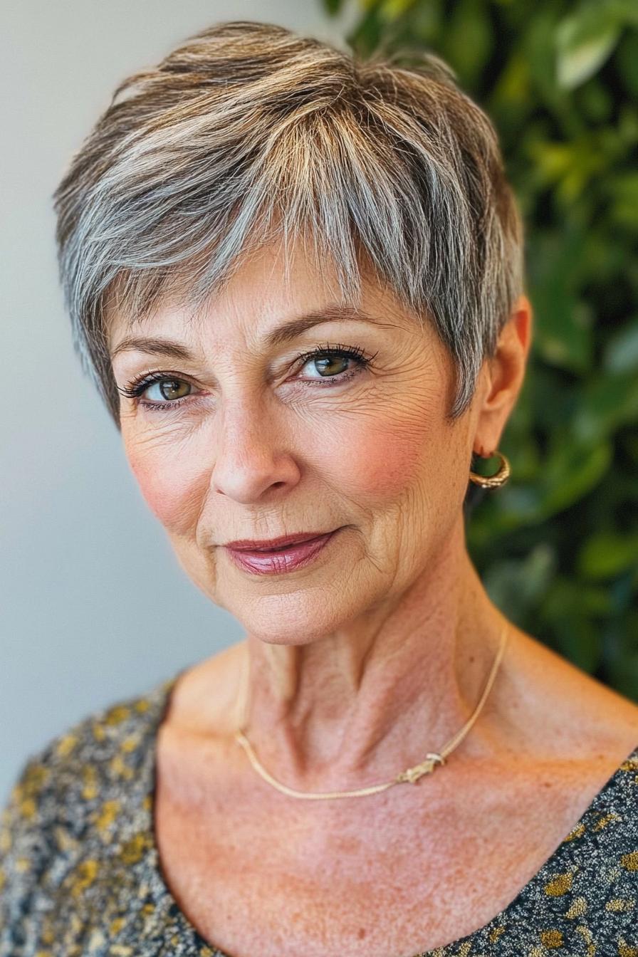 Chic Gray Pixie Style