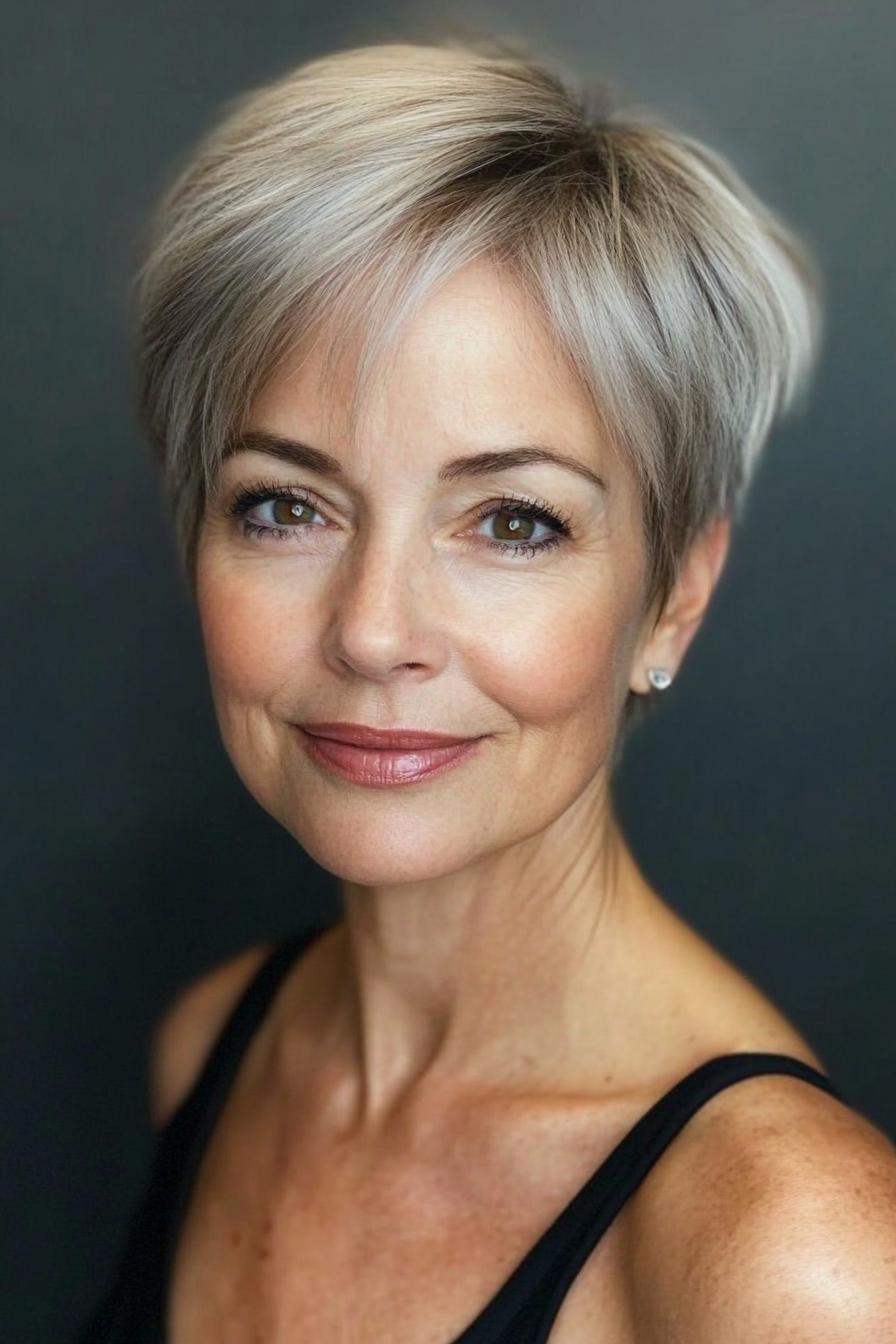 Chic Gray Pixie Style