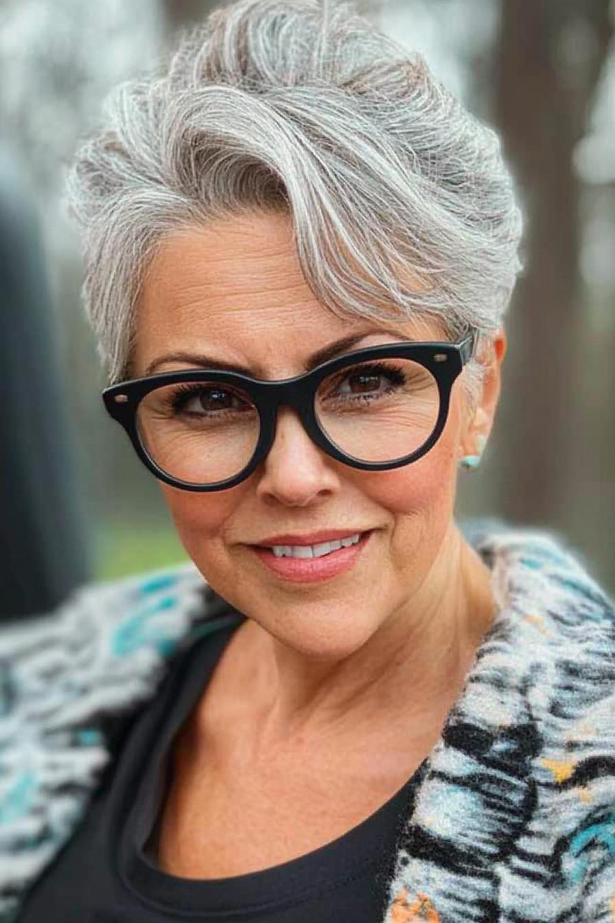 Chic Gray Pixie Style