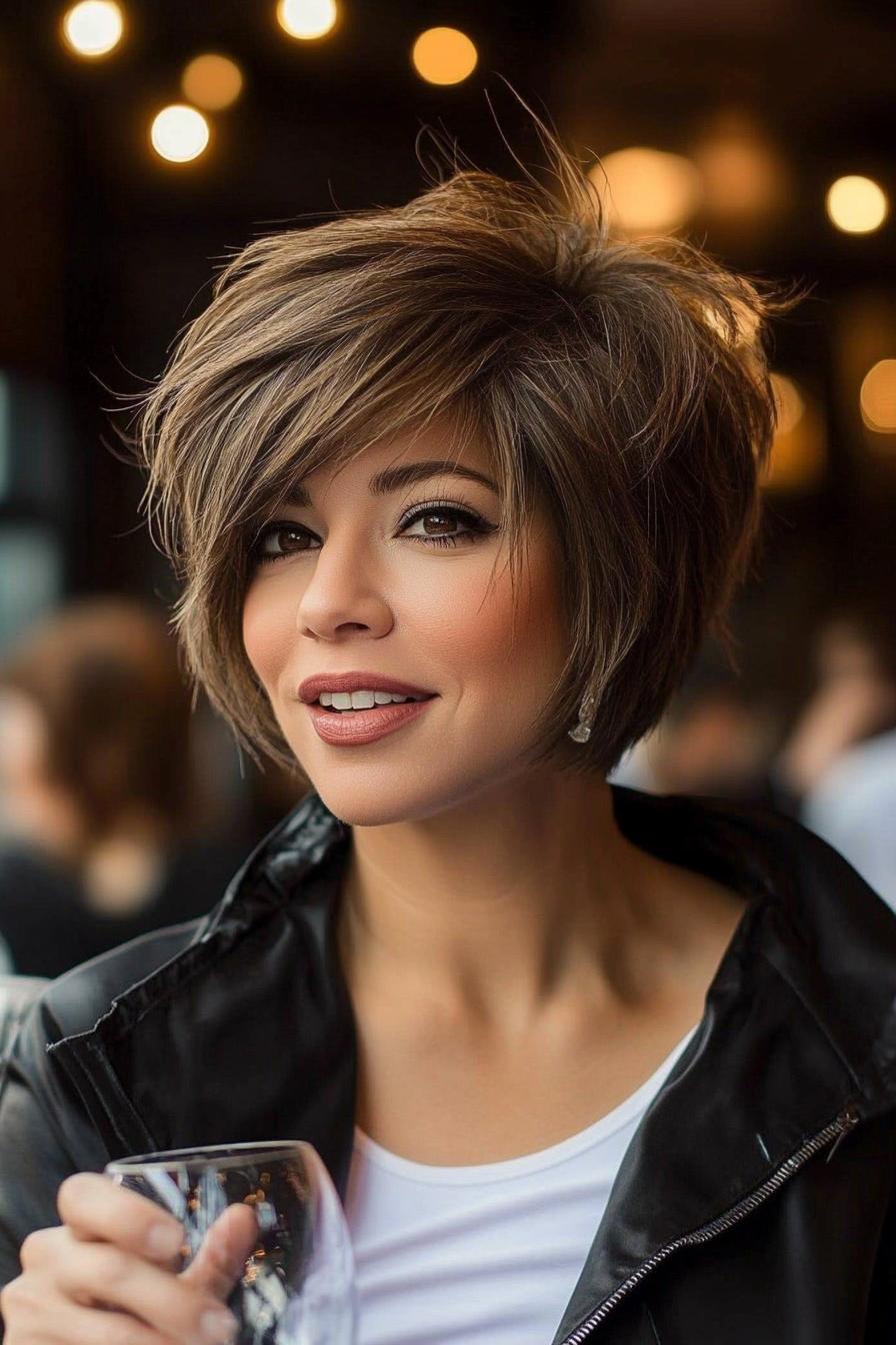 Chic Layered Bob Hairstyle