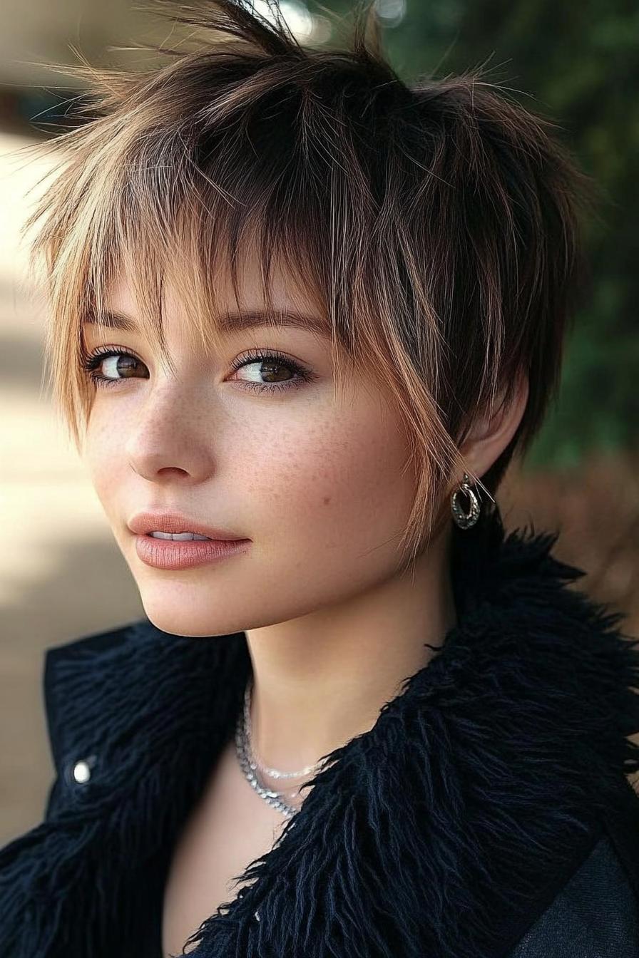 Textured Pixie with Bangs