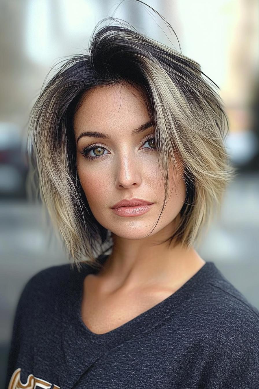 Trendy Textured Blonde Bob