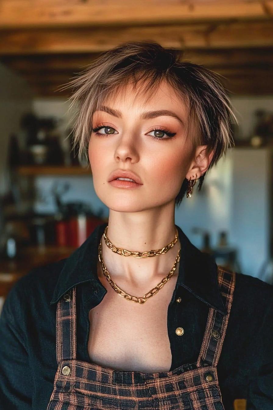 Trendy Textured Pixie Look