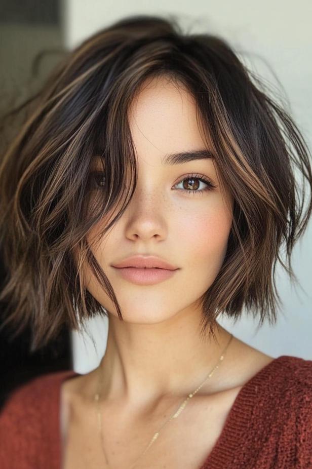 Wavy Bob with Highlights