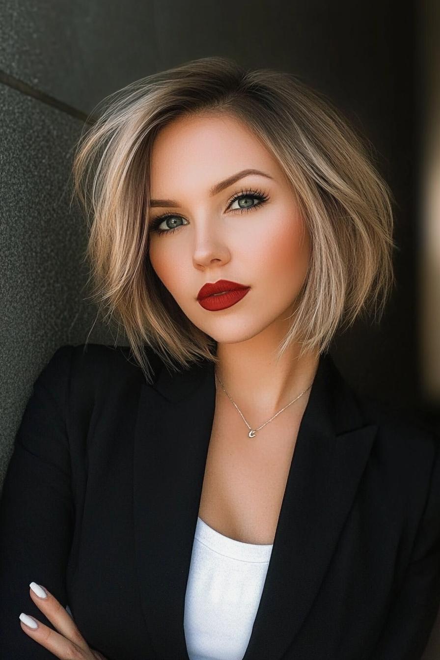 Chic Blonde Bob Style