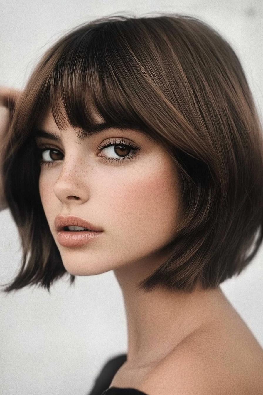 Chic Bob with Wispy Bangs