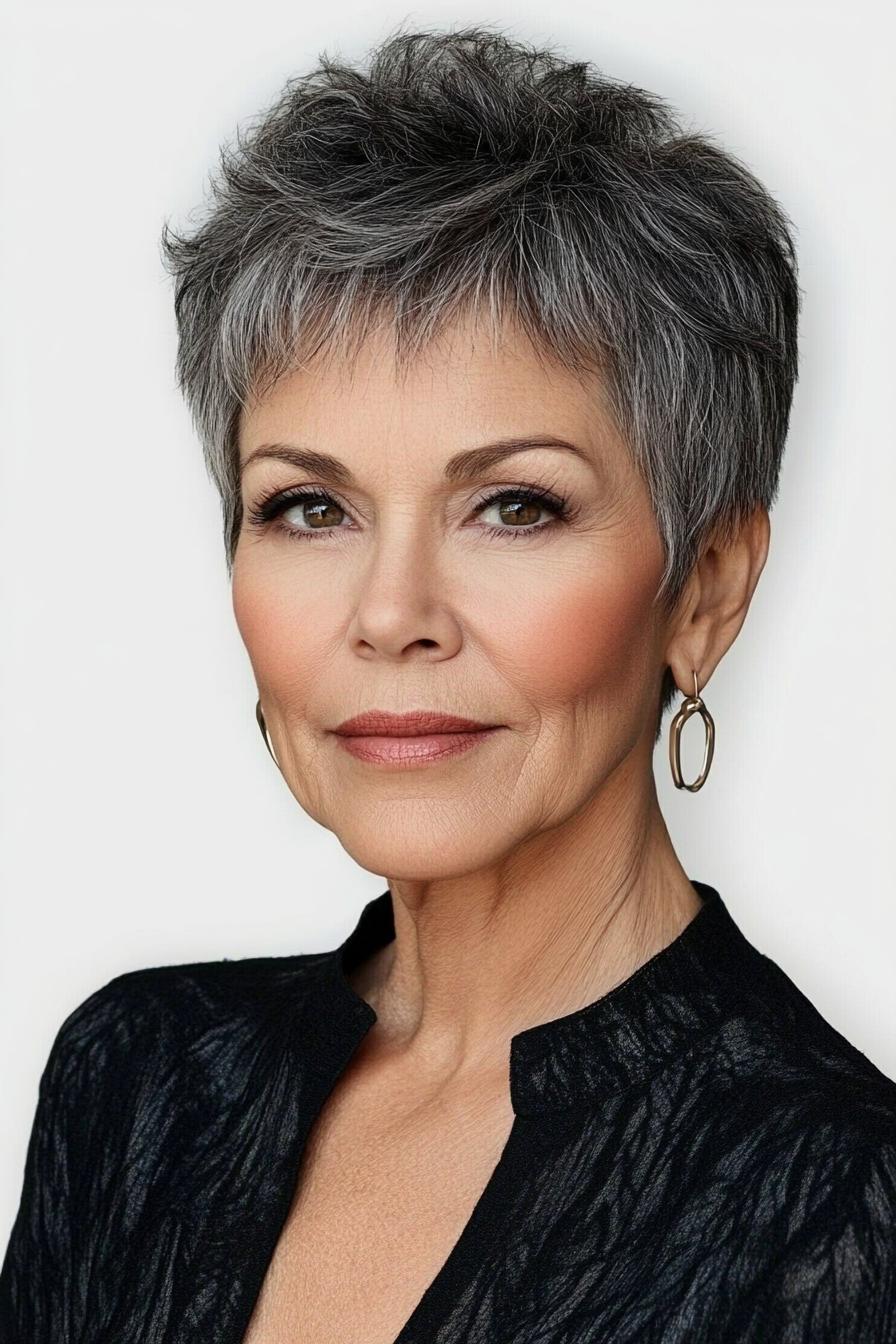 Chic Gray Pixie Style