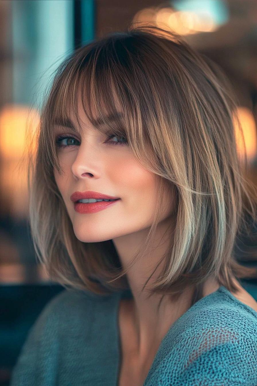 Chic Layers and Bangs