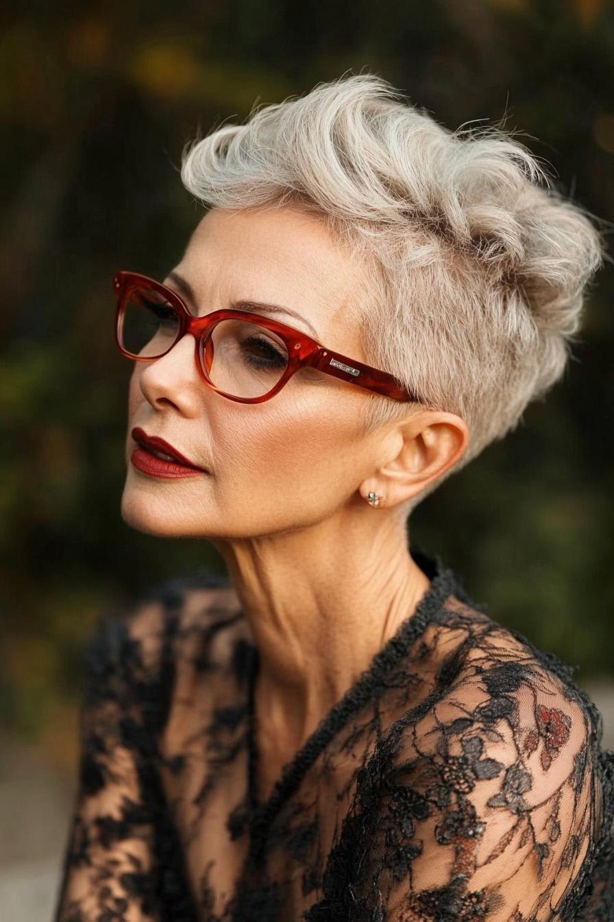 Chic Platinum Pixie Style