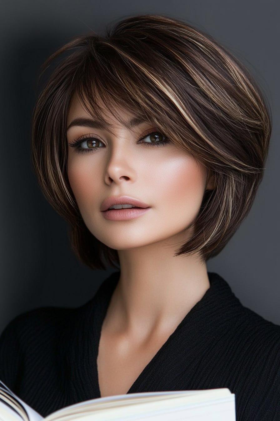 Layered Bob with Highlights