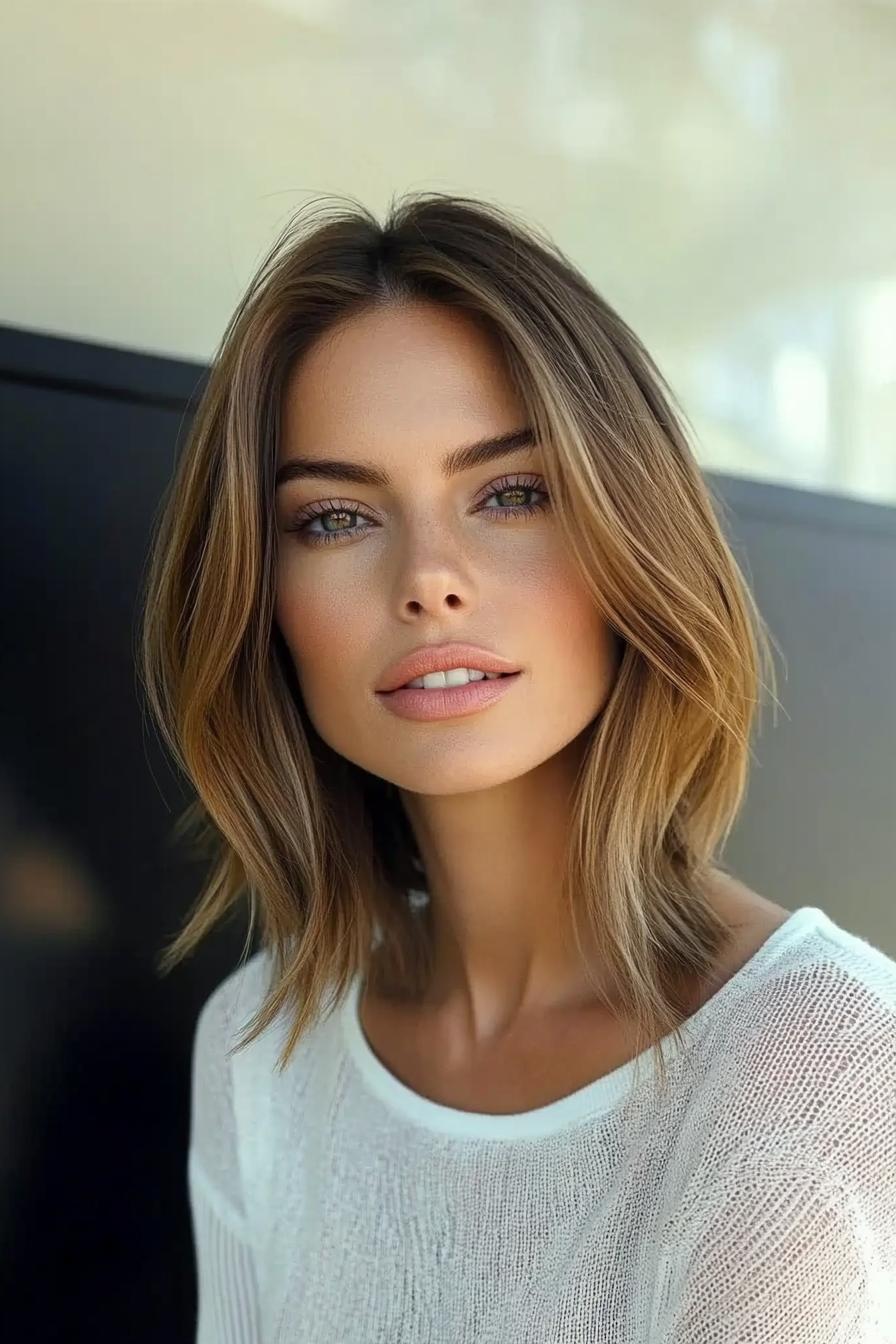 Chic Layered Balayage Bob