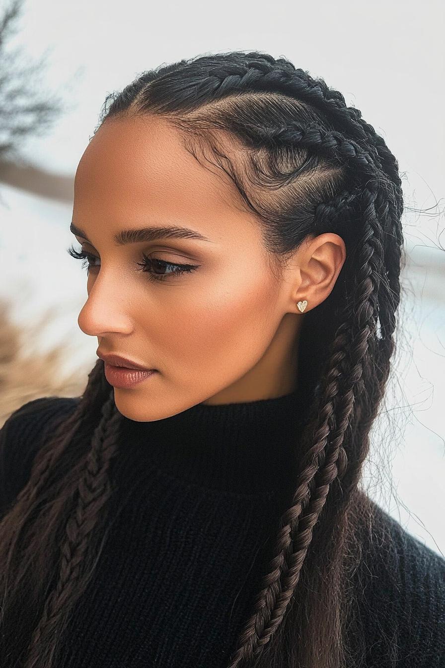 Elegant Cornrows and Braids