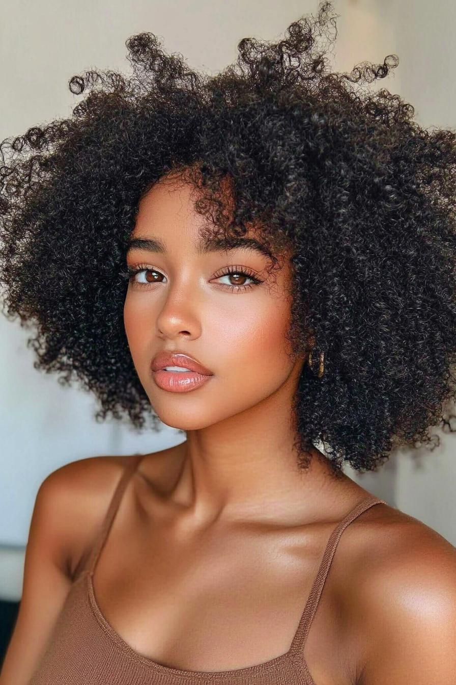 Radiant Curls Embracing Beauty