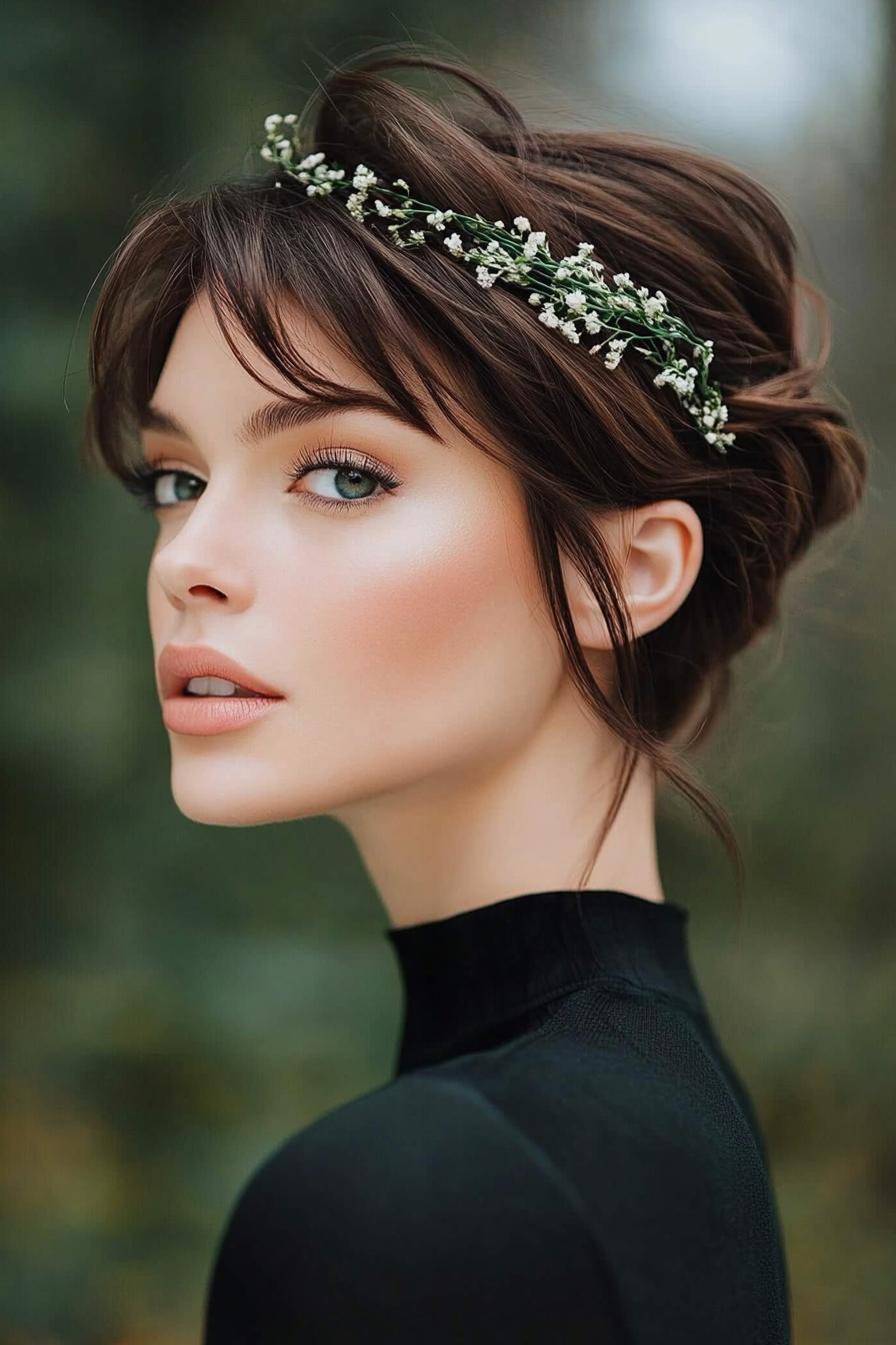 Romantic Flower Crown Hairstyle