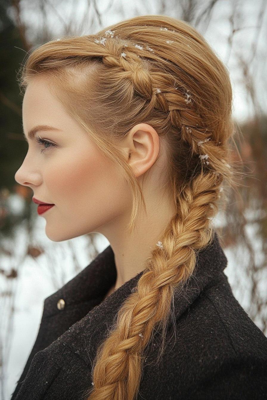 Romantic Side Braid Elegance