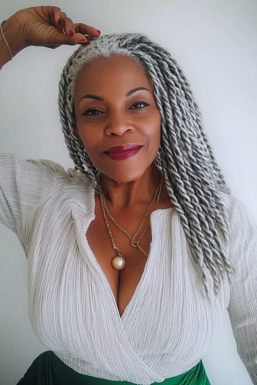 Silver Twists Radiate Confidence