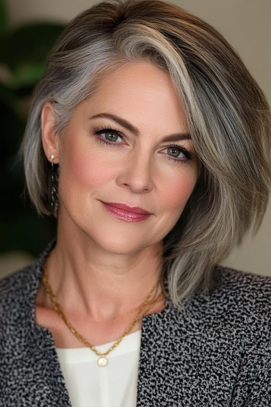 Stylish Gray Bob Chic