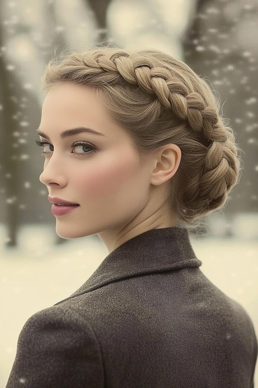 Timeless Crown Braid Elegance