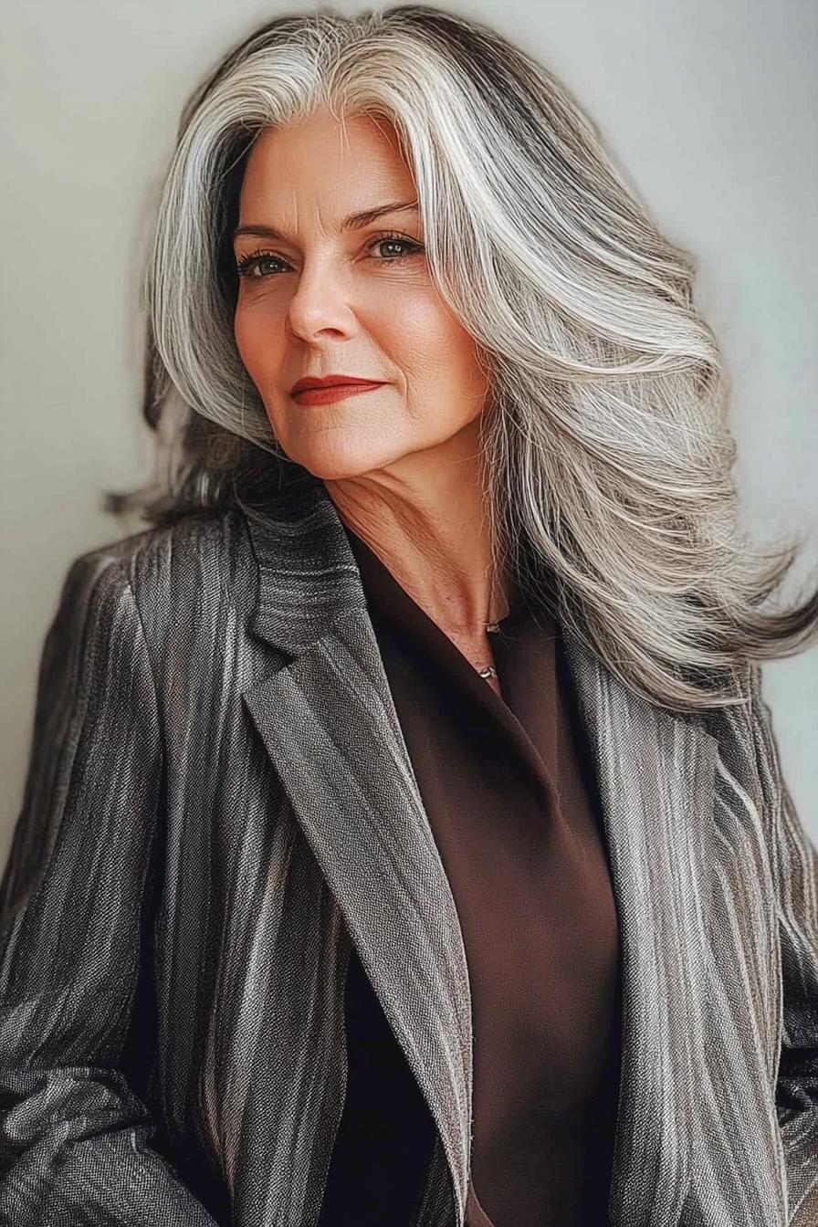 Timeless Silver Tresses Beauty