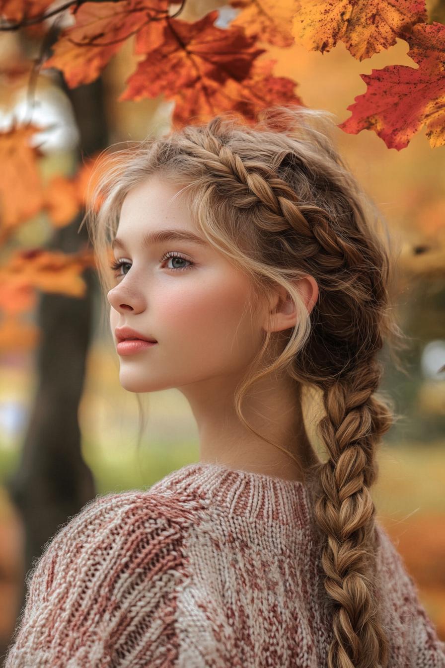 Braided Beauty in Autumn