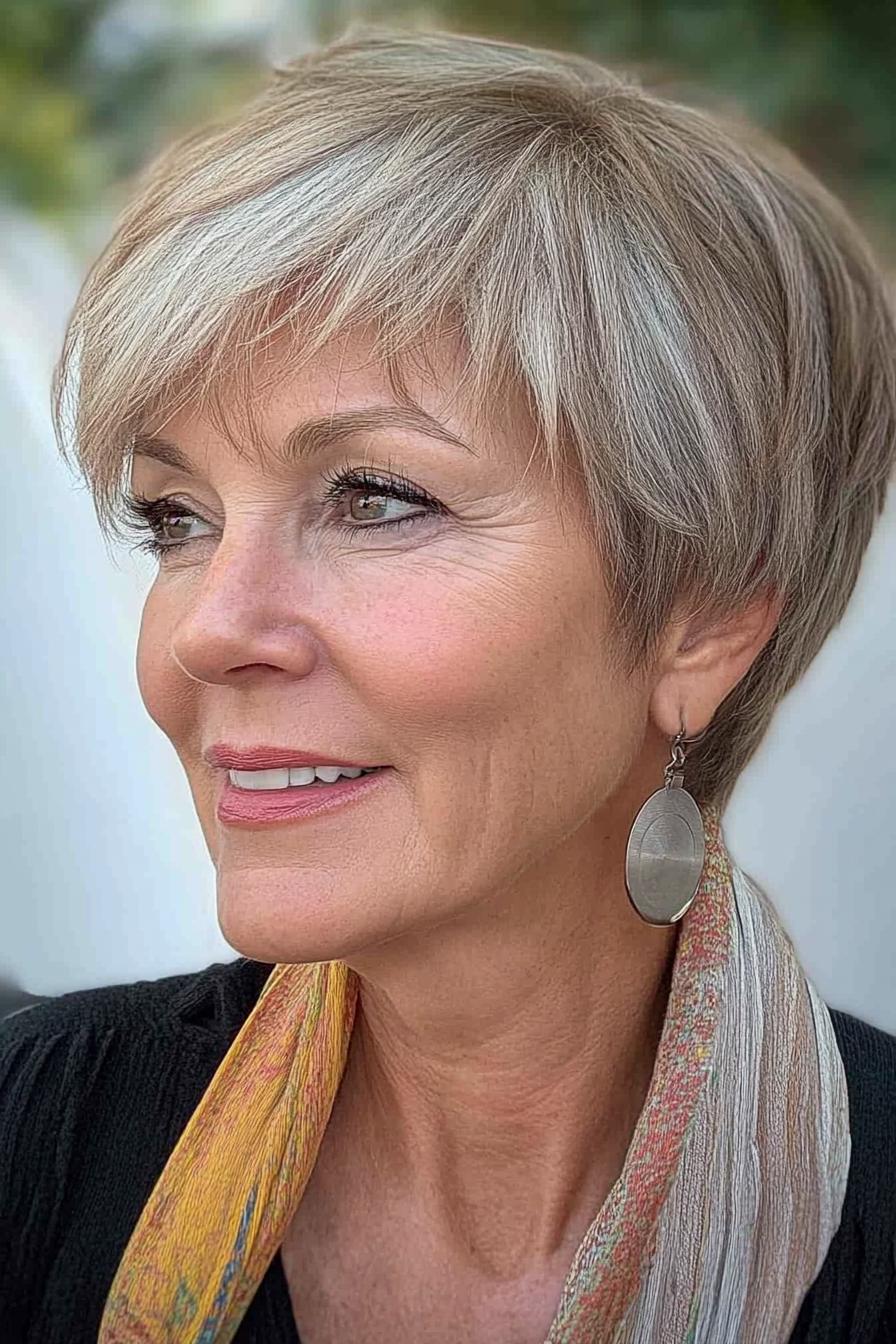 Chic Gray Pixie Style