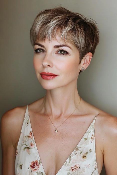 Chic Layered Pixie Style