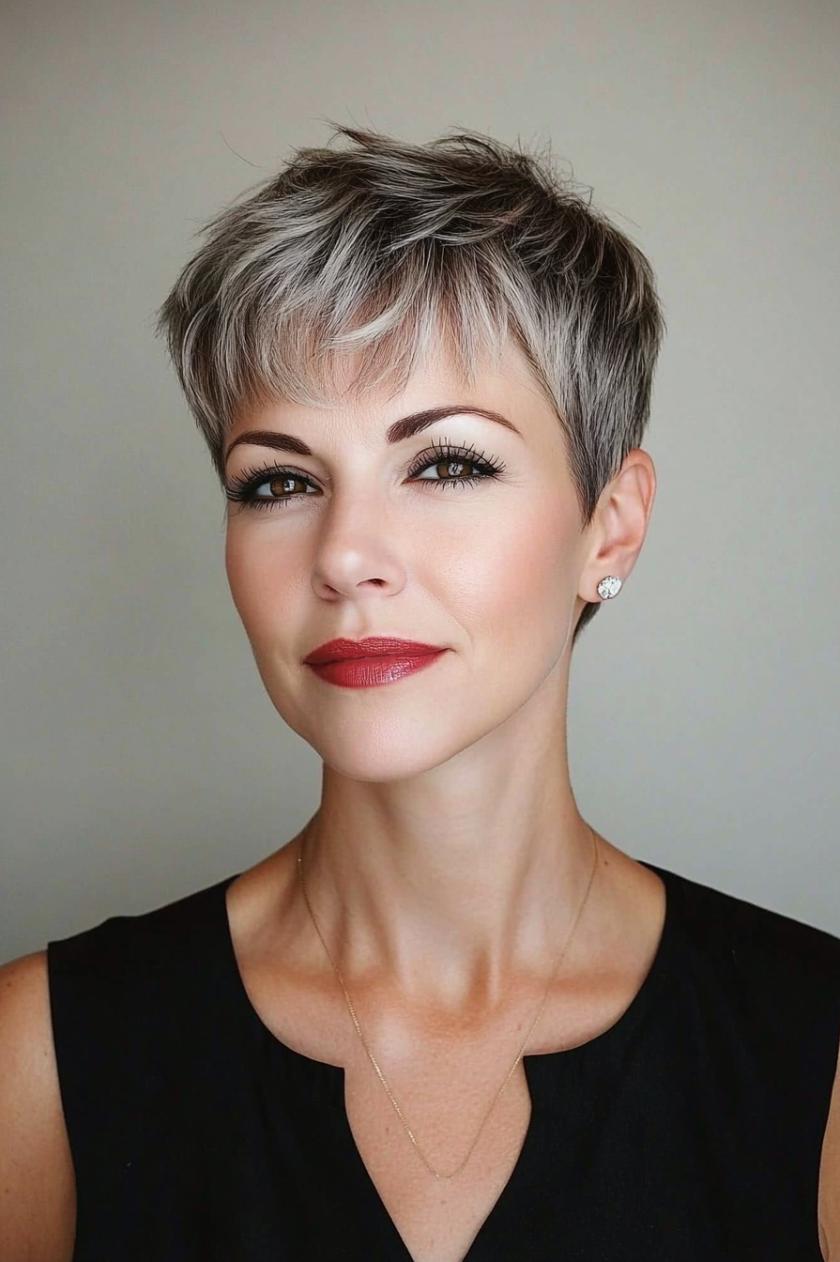 Chic Silver Pixie Glow