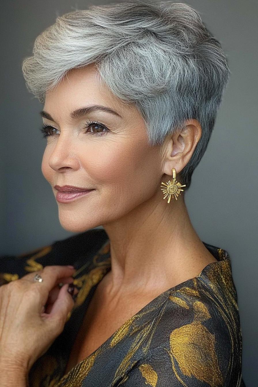 Chic Silver Pixie Style