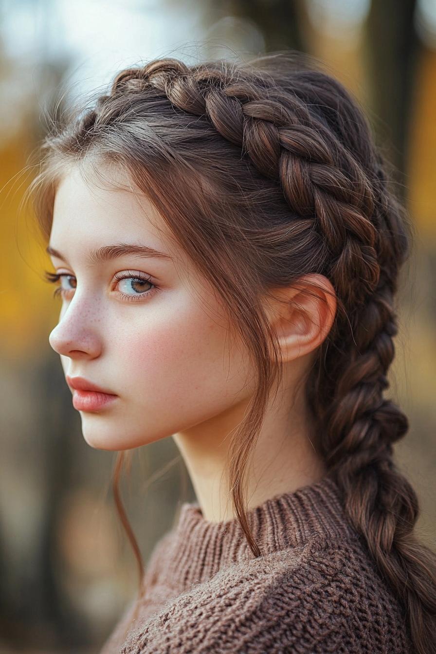 Elegant Braided Hair Beauty