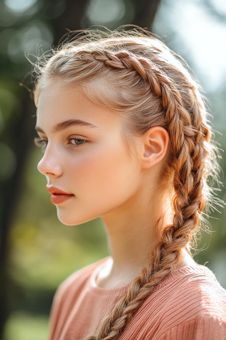 Elegant Dutch Braid Style