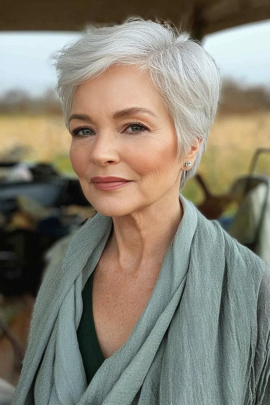 Elegant Silver Pixie Style