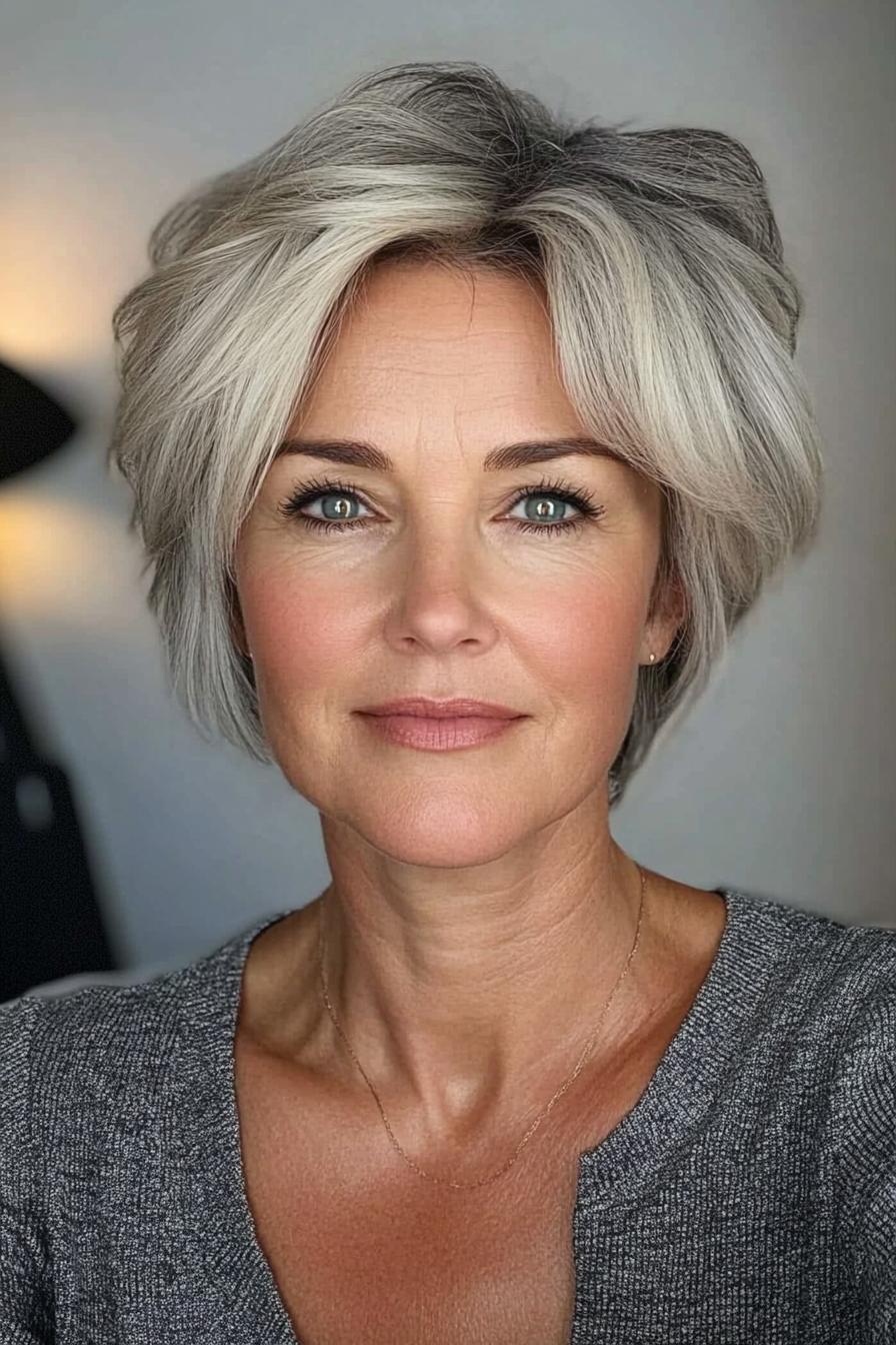 Silver Blonde Layered Elegance