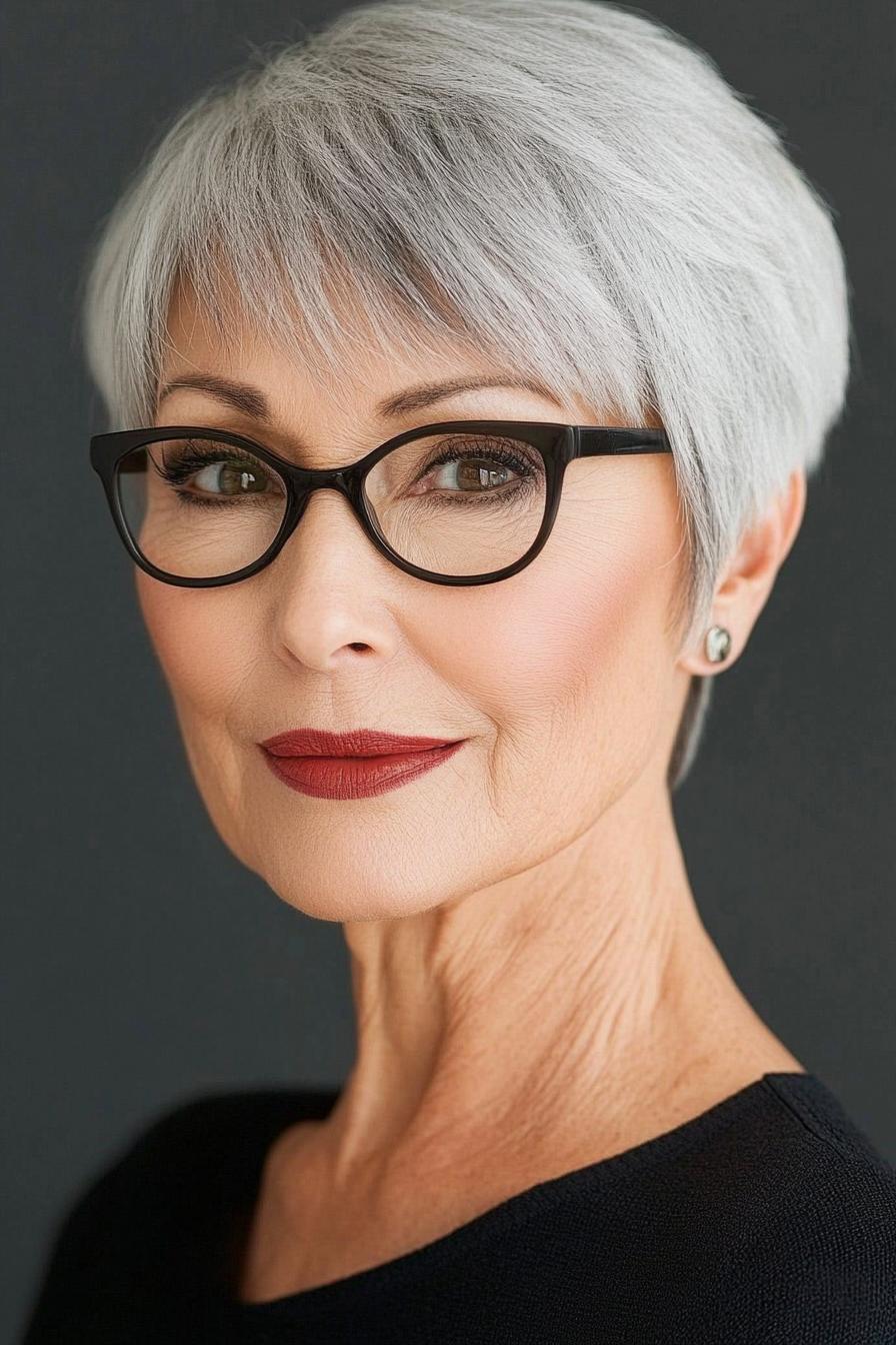 Chic Silver Pixie Style