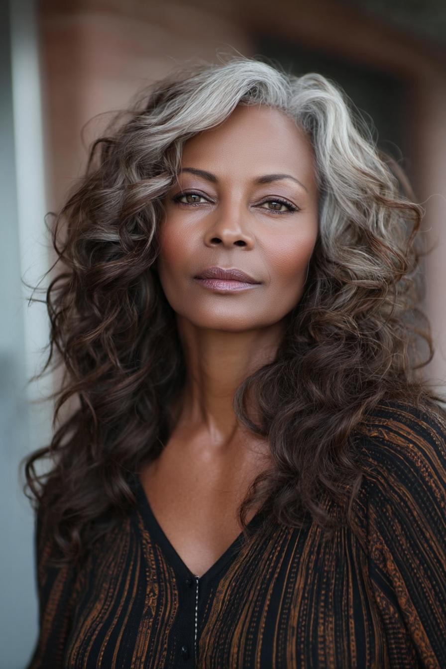 Radiant Silver Curl Confidence