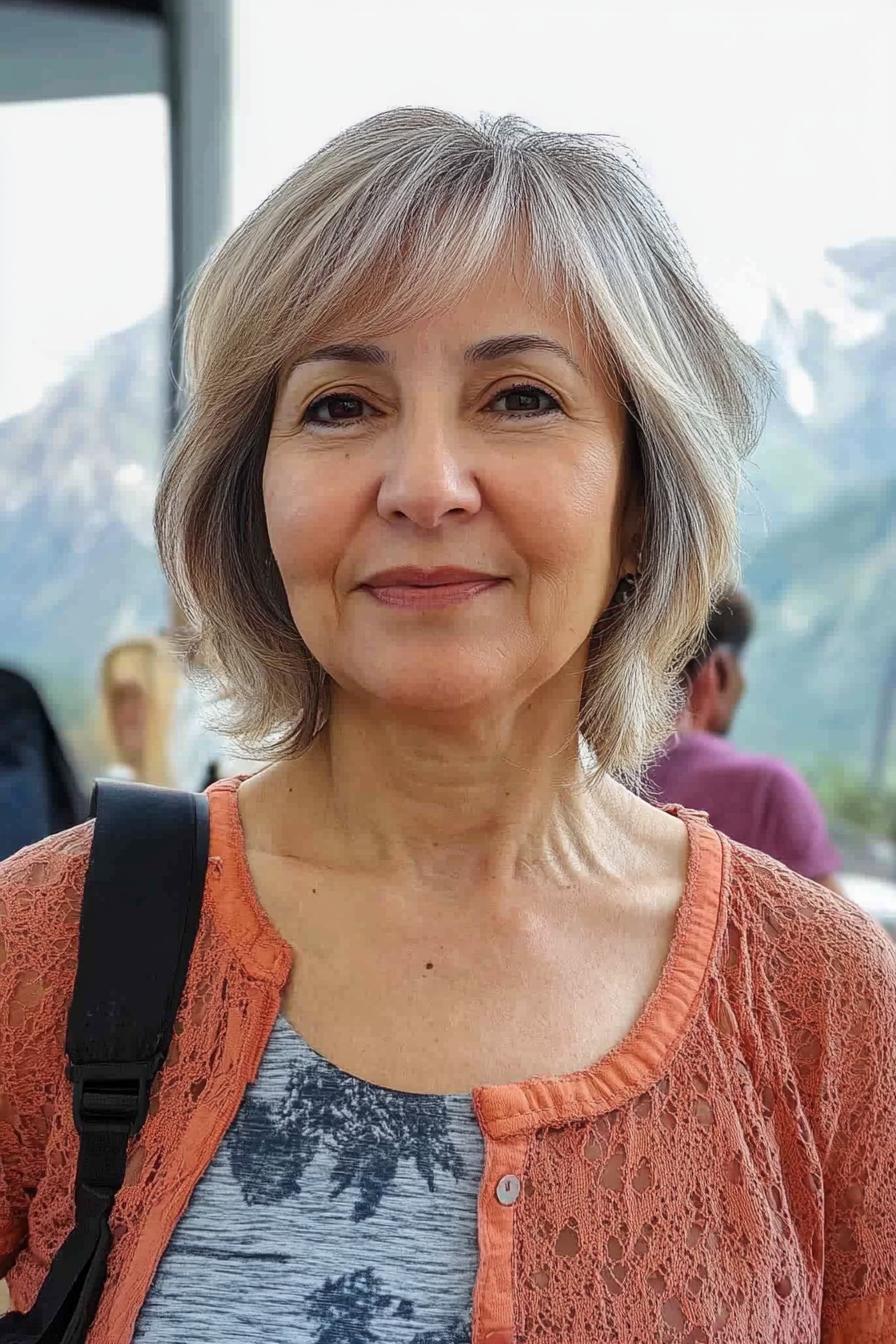 Silver Glam Bob Style