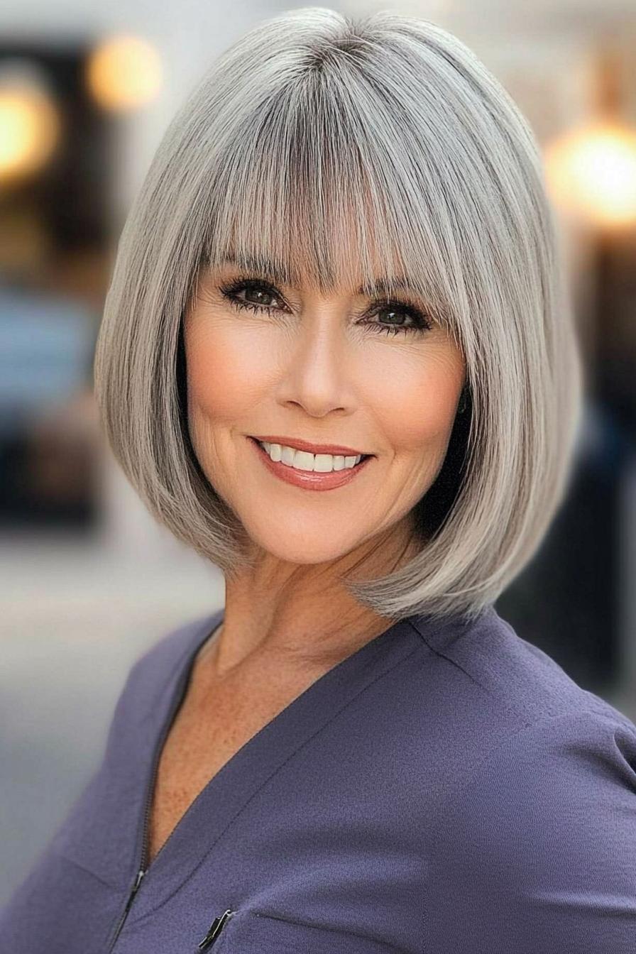 Soft Gray Bob Elegance