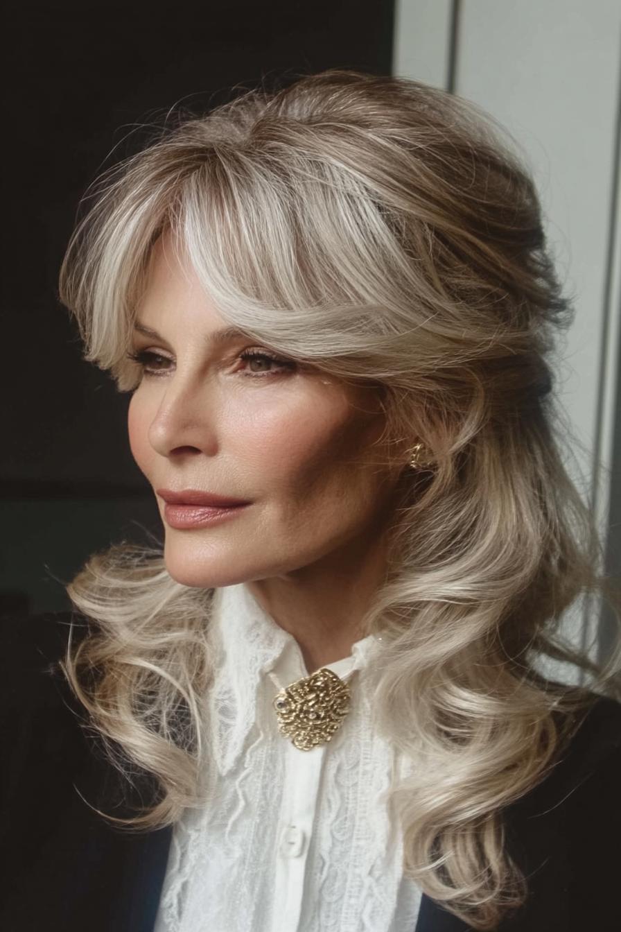 Soft Waves Half Updo