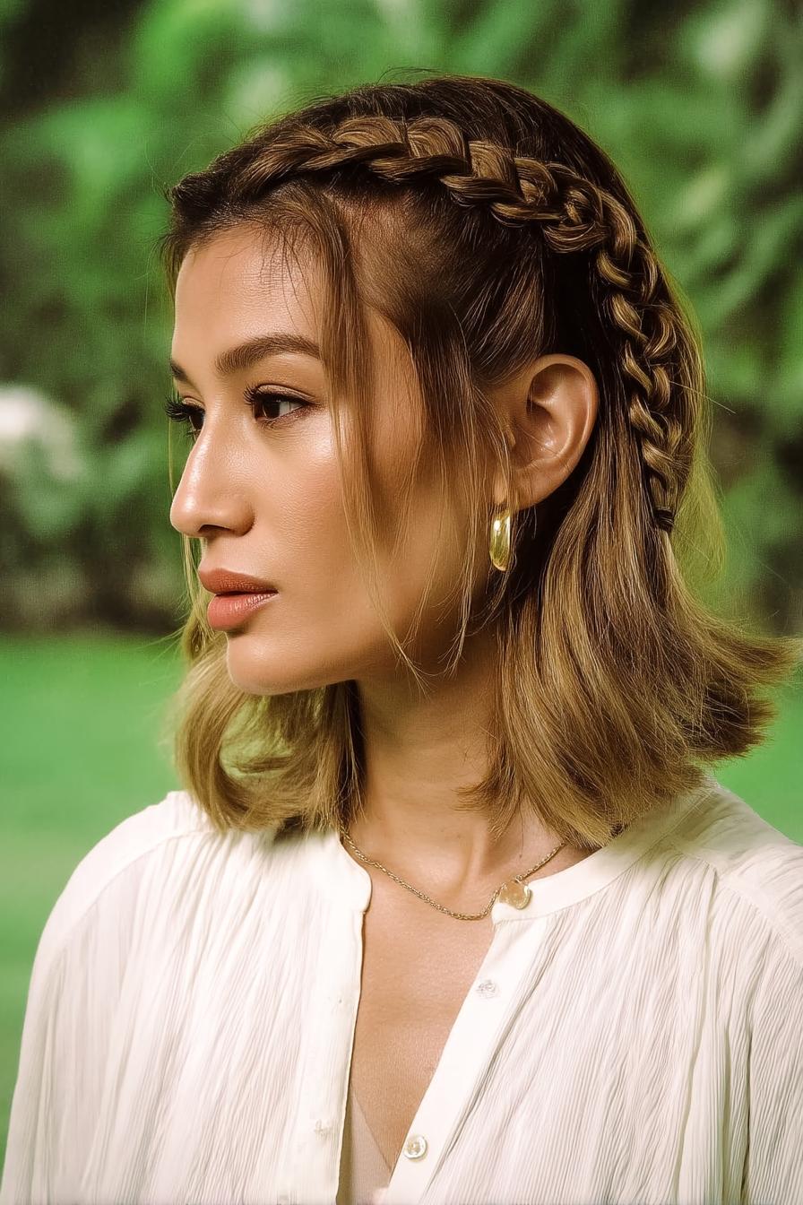 Wavy Hair Side Braid