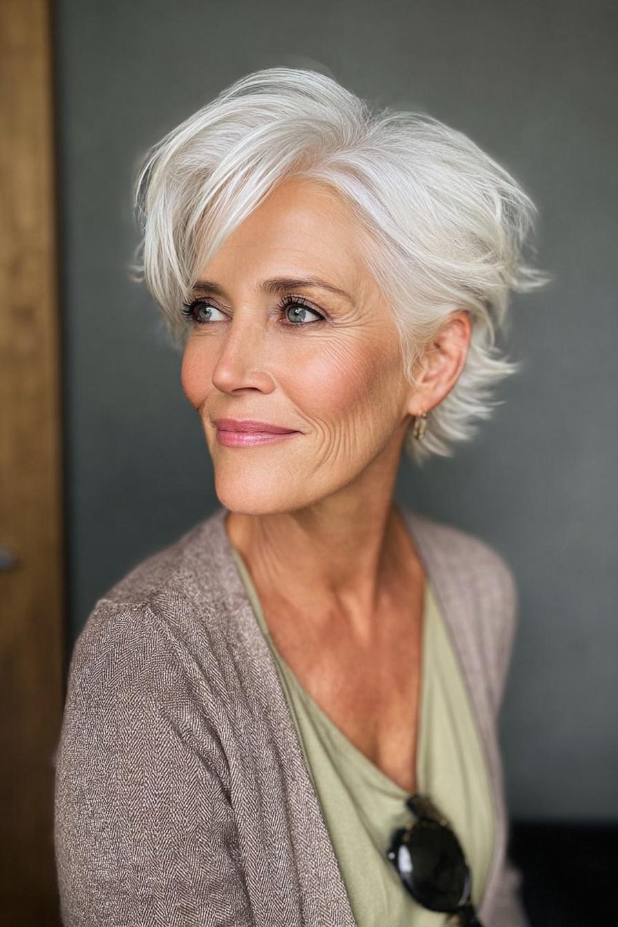 Chic Layered Pixie Style