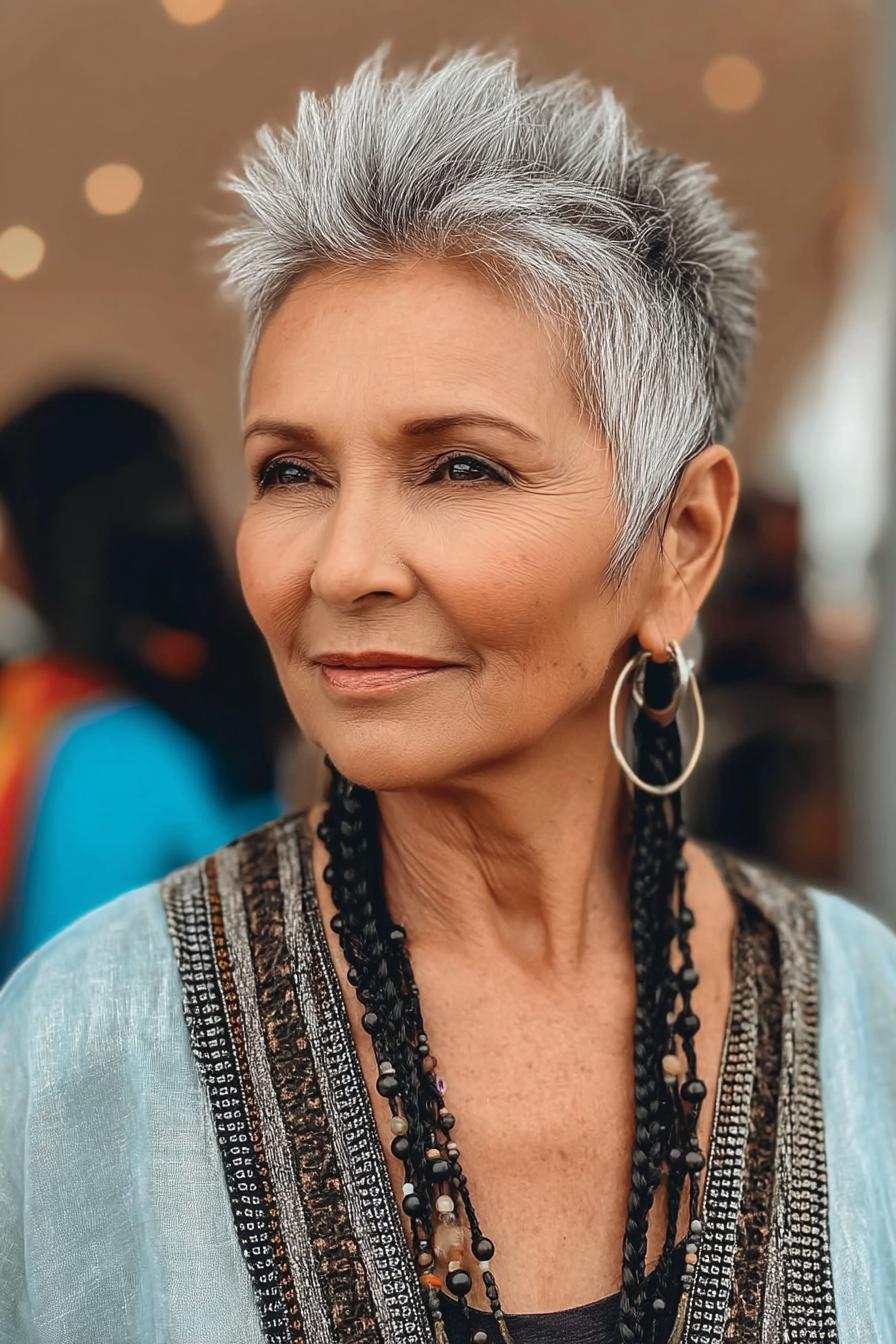Chic Silver Pixie Style