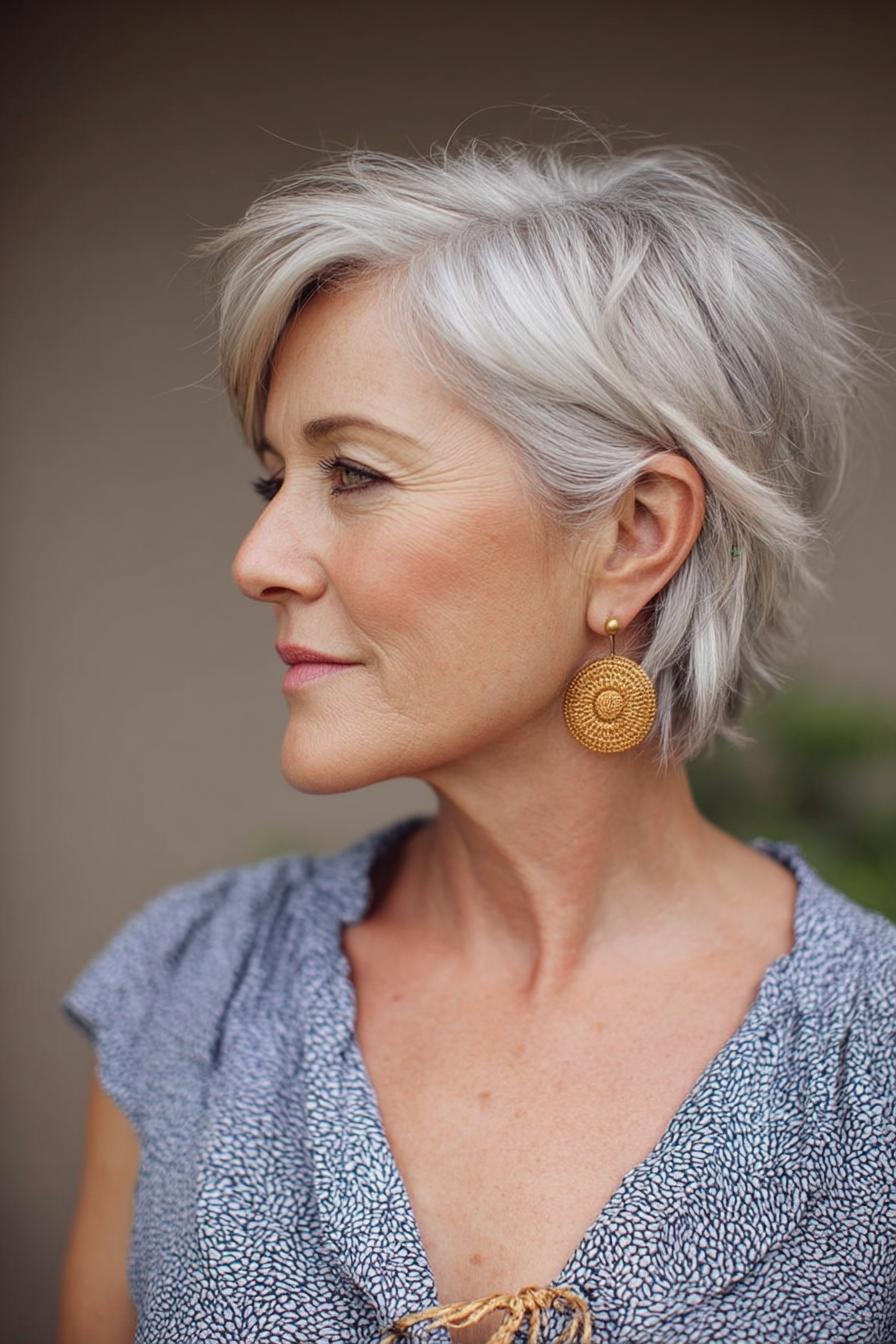 Elegant Silver Pixie Style