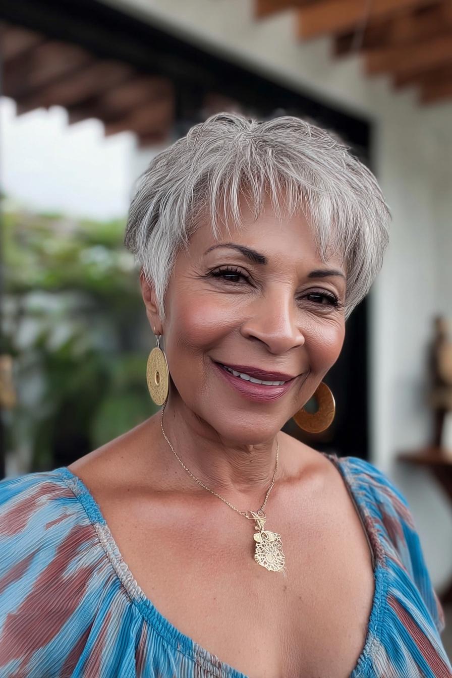 Elegant Silver Pixie Style