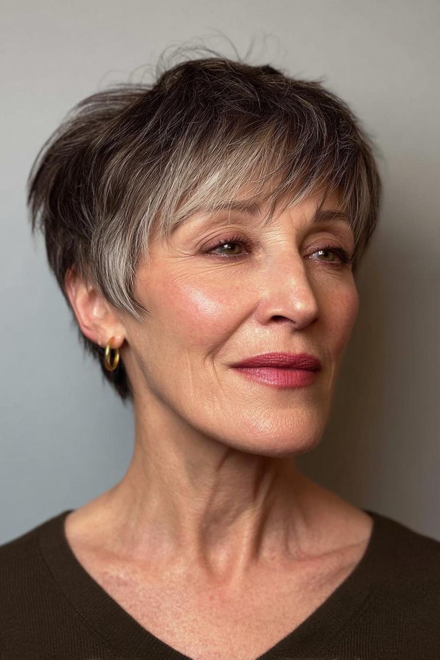 Graceful Gray Pixie Style