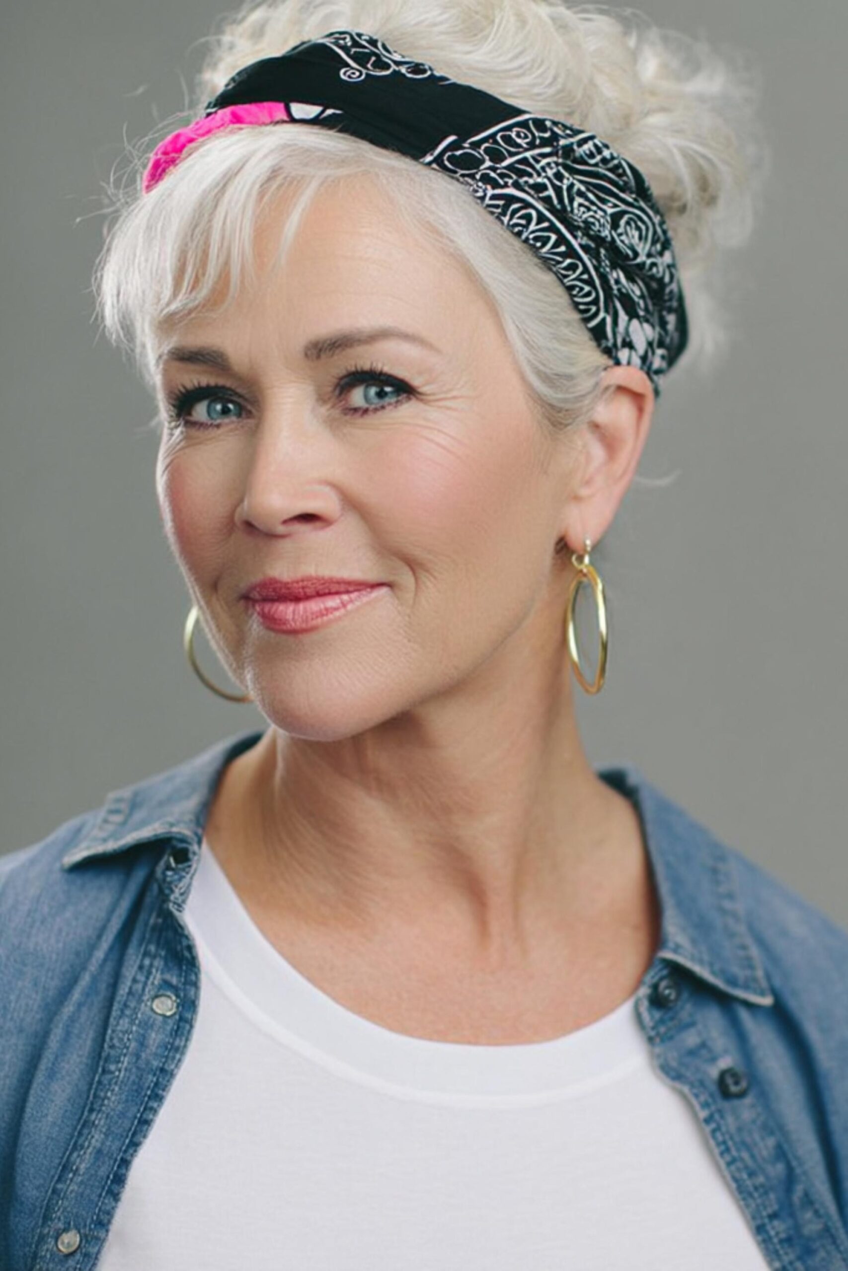 Messy Updo Bandana Style