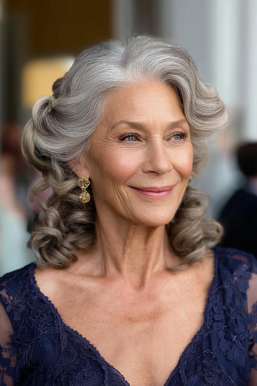 Silver Curls Timeless Beauty